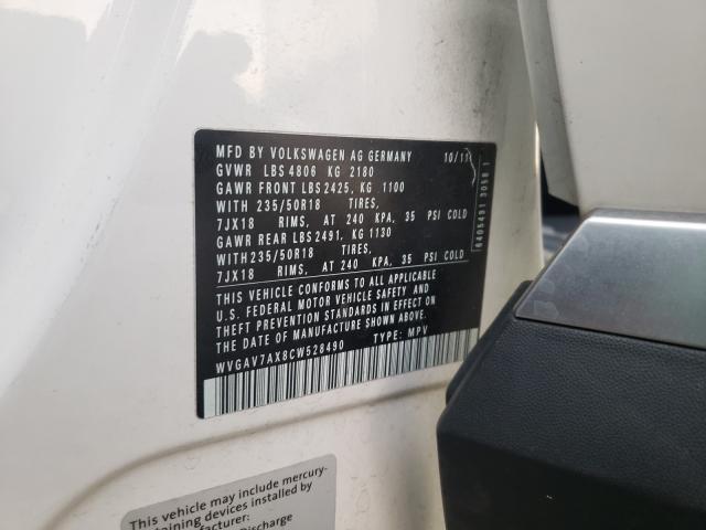 2012 VOLKSWAGEN TIGUAN WVGAV7AX8CW528490