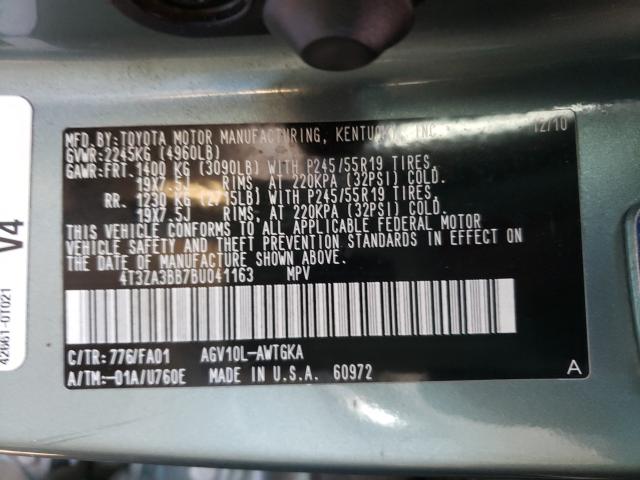 2011 TOYOTA VENZA 4T3ZA3BB7BU041163