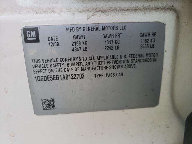 2010 CADILLAC CTS LUXURY 1G6DE5EG1A0122702