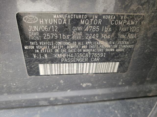 2012 HYUNDAI AZERA GLS KMHFH4JG5CA176591