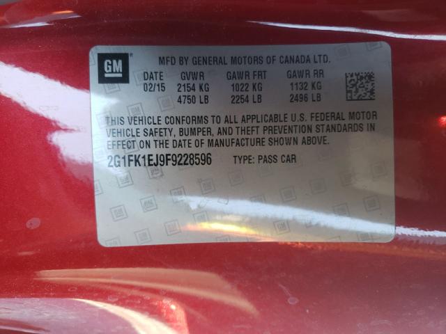 2015 CHEVROLET CAMARO 2SS 2G1FK1EJ9F9228596