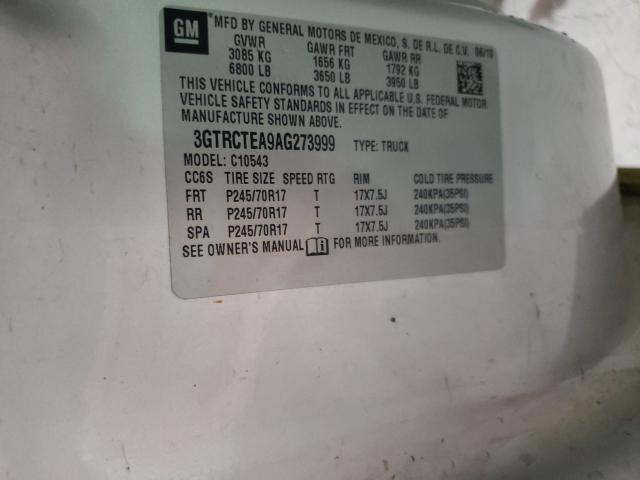 2010 GMC SIERRA C15 3GTRCTEA9AG273999