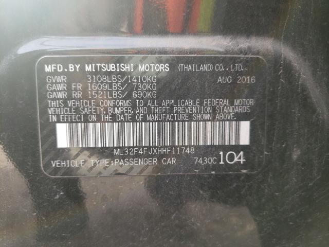 2017 MITSUBISHI MIRAGE G4 ML32F4FJXHHF11748
