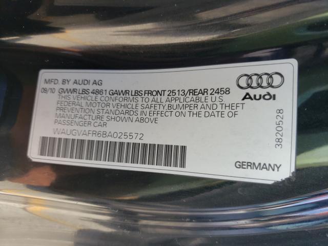 2011 AUDI S5 PREMIUM WAUGVAFR6BA025572