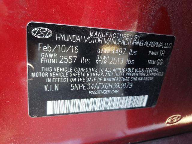 2016 HYUNDAI SONATA SPO 5NPE34AFXGH393879