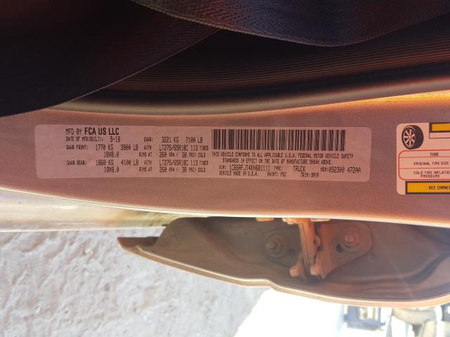 2019 RAM 1500 LARAM 1C6SRFJT4KN681111