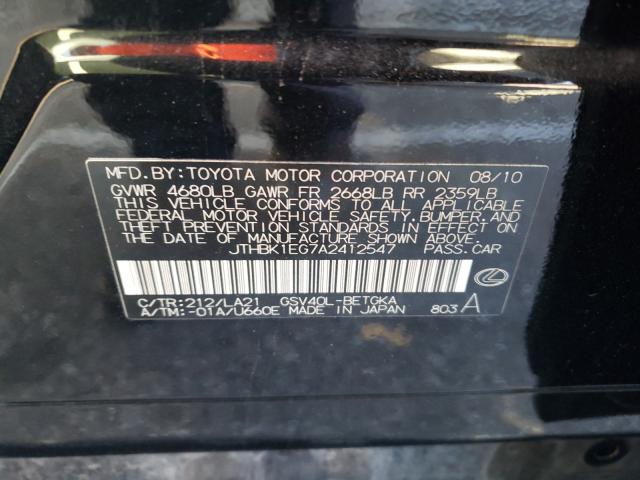 2010 LEXUS ES 350 JTHBK1EG7A2412547