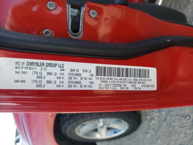 2012 DODGE RAM 1500 S 1C6RD7FT7CS227563