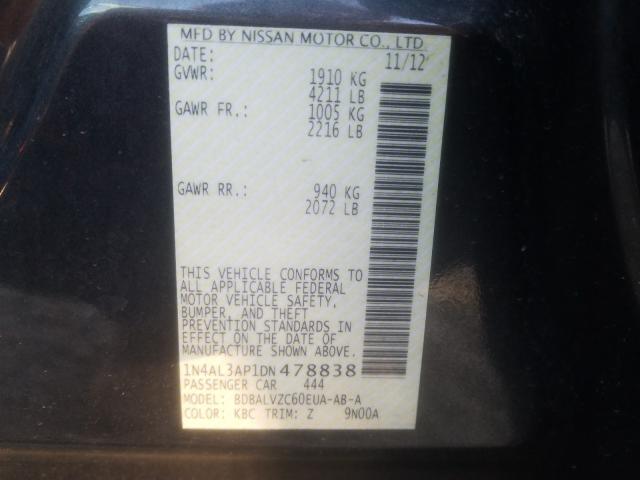 2013 NISSAN ALTIMA 1N4AL3AP1DN478838