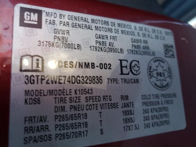 2013 GMC SIERRA K15 3GTP2WE74DG329836