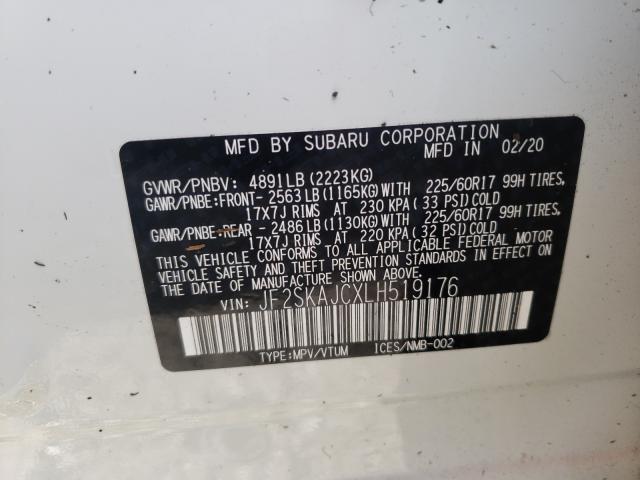 2020 SUBARU FORESTER P JF2SKAJCXLH519176