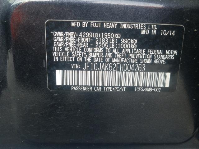 2015 SUBARU IMPREZA PR JF1GJAK62FH004263