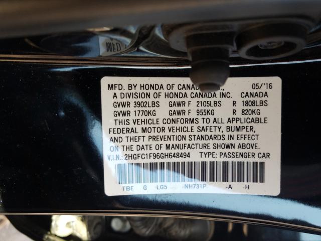 2016 HONDA CIVIC TOUR 2HGFC1F96GH648494