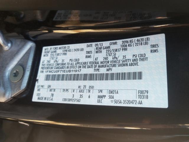 2014 FORD ESCAPE 1FMCU0F71EUB11917
