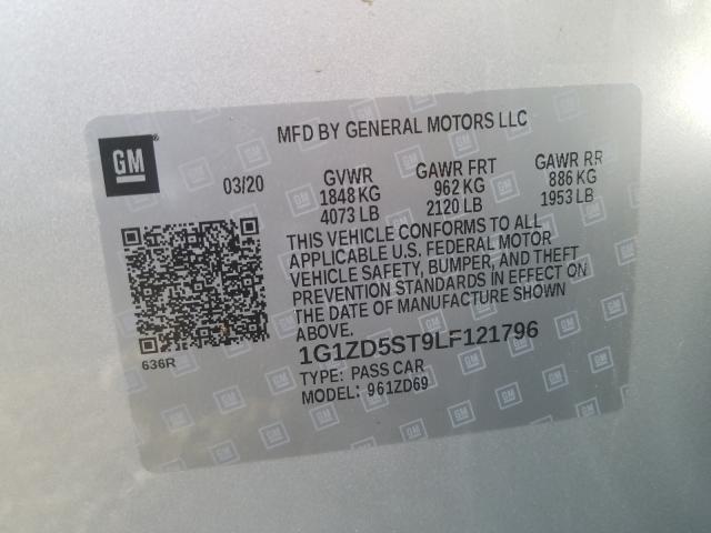 2020 CHEVROLET MALIBU LT 1G1ZD5ST9LF121796