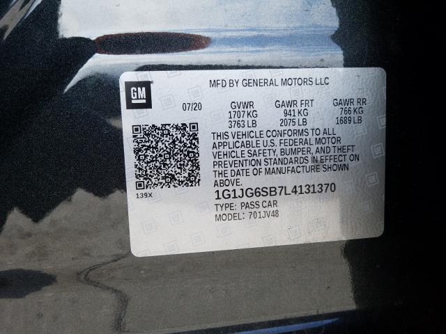 2020 CHEVROLET SONIC 1G1JG6SB7L4131370