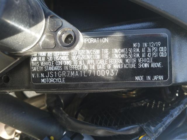 2020 SUZUKI GSX-R750 JS1GR7MA1L7100937