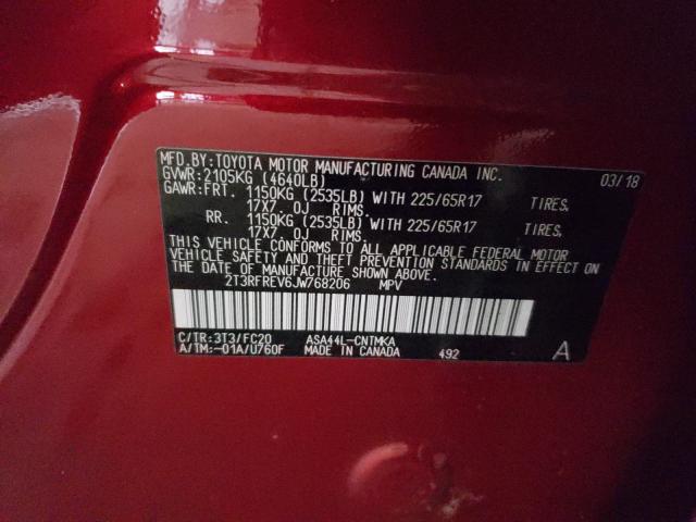 2018 TOYOTA RAV4 ADVEN 2T3RFREV6JW768206