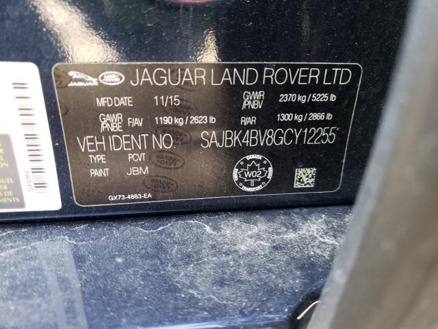 2016 JAGUAR XF PRESTIG SAJBK4BV8GCY12255