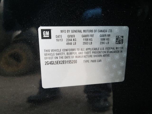 2014 BUICK REGAL 2G4GL5EX2E9195200