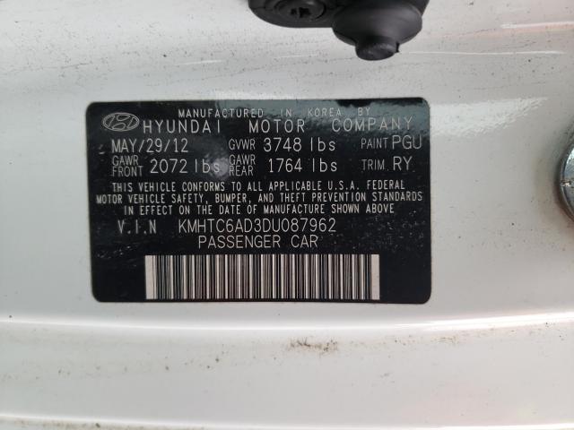 2013 HYUNDAI VELOSTER KMHTC6AD3DU087962