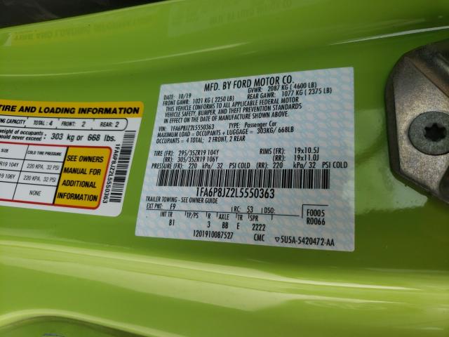 2020 FORD MUSTANG SH 1FA6P8JZ2L5550363