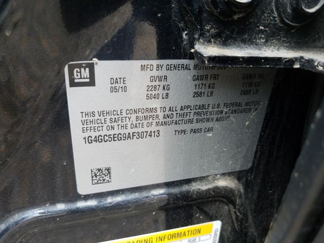 2010 BUICK LACROSSE C 1G4GC5EG9AF307413