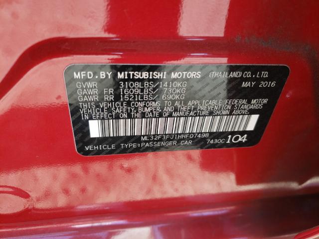 2017 MITSUBISHI MIRAGE G4 ML32F3FJ1HHF07498