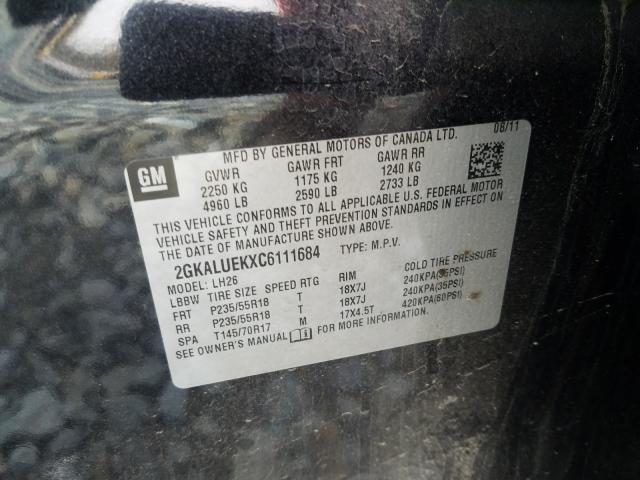 2012 GMC TERRAIN SL 2GKALUEKXC6111684