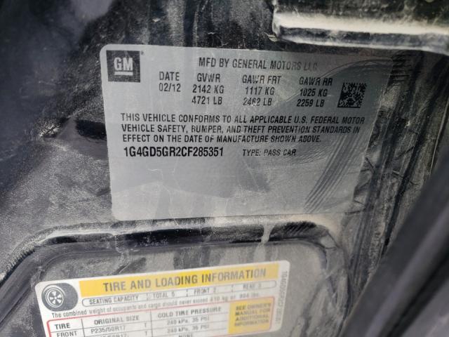 2012 BUICK LACROSSE P 1G4GD5GR2CF285351