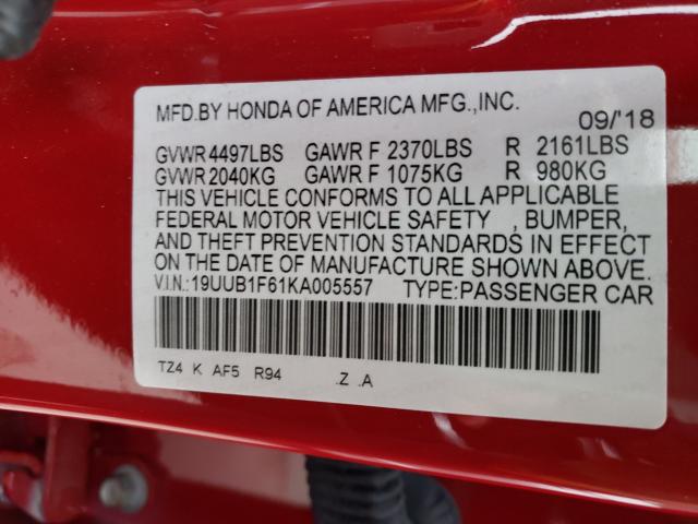 2019 ACURA TLX TECHNO 19UUB1F61KA005557