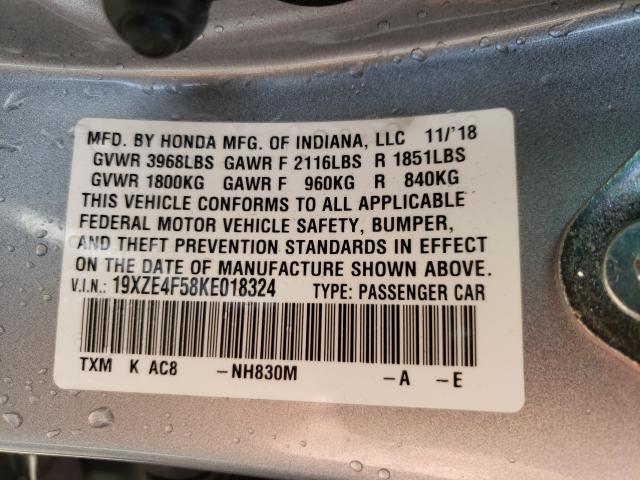2019 HONDA INSIGHT EX 19XZE4F58KE018324