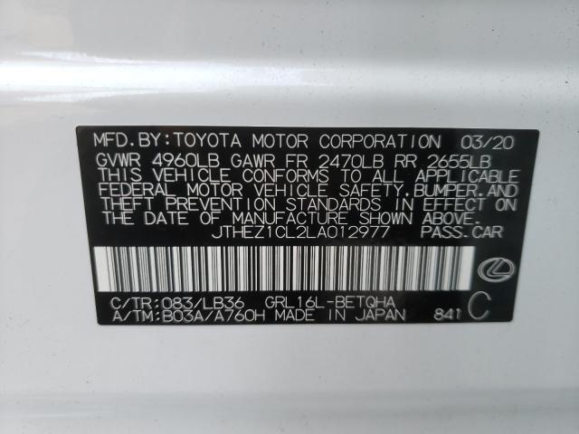 2020 LEXUS GS 350 F-S JTHEZ1CL2LA012977