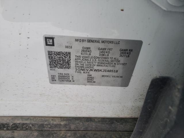 2019 CHEVROLET TRAVERSE H 1GNEVJKW5KJ148518