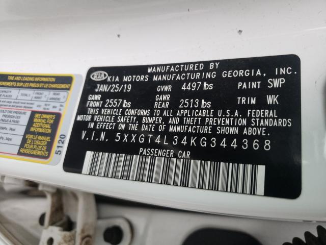 2019 KIA OPTIMA 5XXGT4L34KG344368