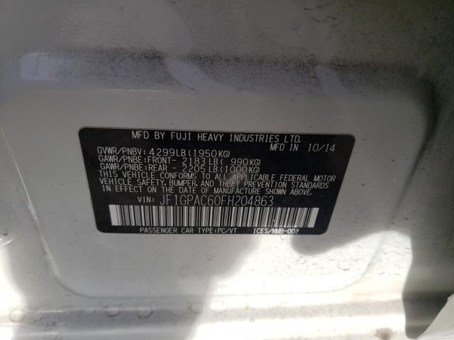 2015 SUBARU IMPREZA PR JF1GPAC60FH204863