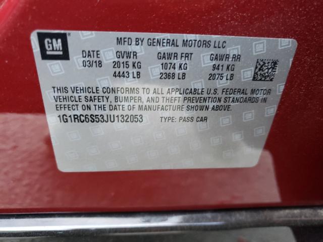 VIN 1G1RC6S53JU132053 2018 Chevrolet Volt, LT no.10