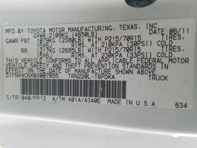 2011 TOYOTA TACOMA 5TFNX4CNXBX007855