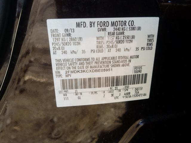 2013 FORD EDGE LIMIT 2FMDK3KCXDBE05951