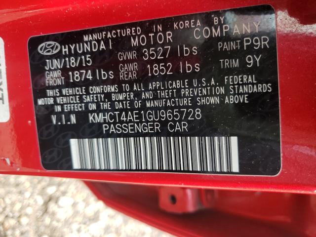 2016 HYUNDAI ACCENT SE KMHCT4AE1GU965728