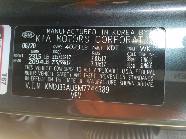 2021 KIA SOUL EX KNDJ33AU8M7744389