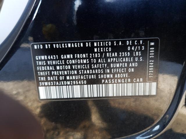 2013 VOLKSWAGEN JETTA HYBR 3VW637AJXDM295450
