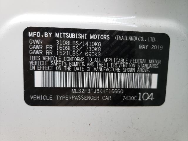 2019 MITSUBISHI MIRAGE G4 ML32F3FJ8KHF16660