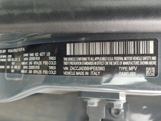 2017 JEEP RENEGADE L ZACCJADB8HPE82993