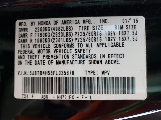 2015 ACURA RDX TECHNO 5J8TB4H55FL025676