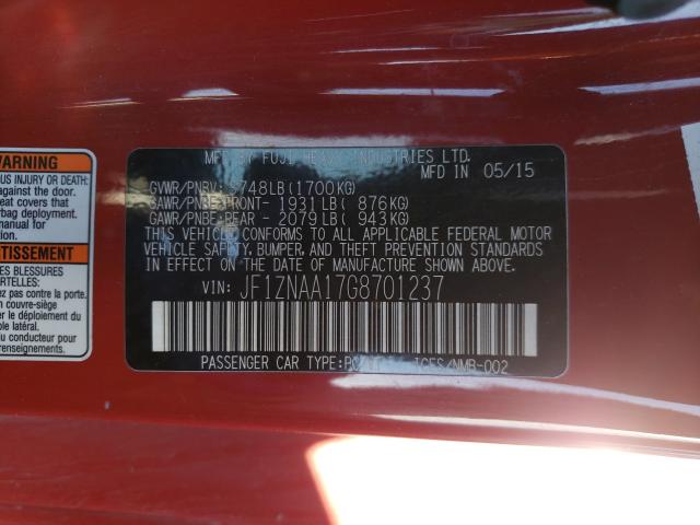 2016 TOYOTA SCION FR-S JF1ZNAA17G8701237