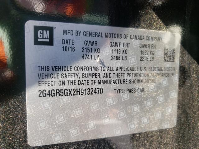 2017 BUICK REGAL 2G4GR5GX2H9132470