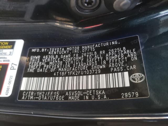 2015 TOYOTA CAMRY LE 4T1BF1FK2FU103729