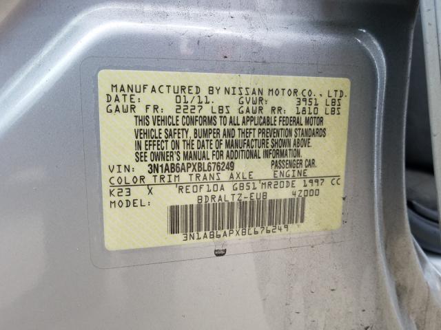 2011 NISSAN SENTRA 2.0 3N1AB6APXBL676249