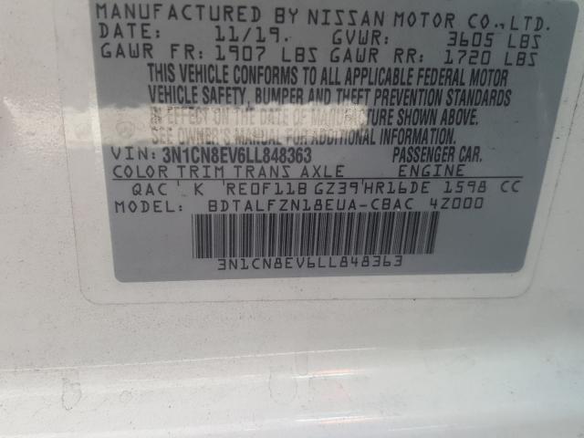 2020 NISSAN VERSA SV 3N1CN8EV6LL848363